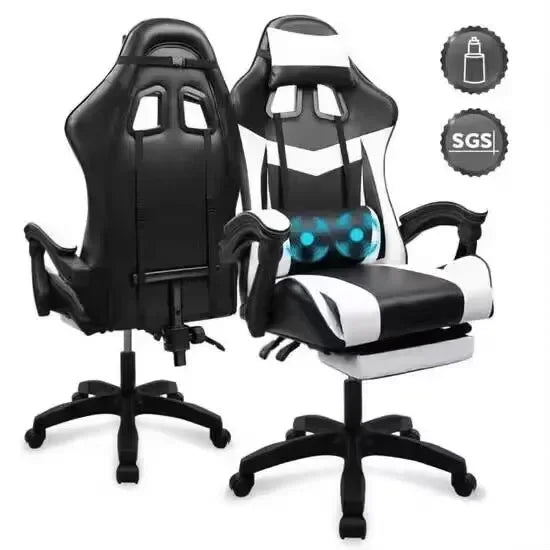 Chaise Gaming Chair Sofa with Bluetooth Speaker, Ergonomic Computer Gaming Chair, Office Chair with Adjustable Height, Reclining Gamer Chair