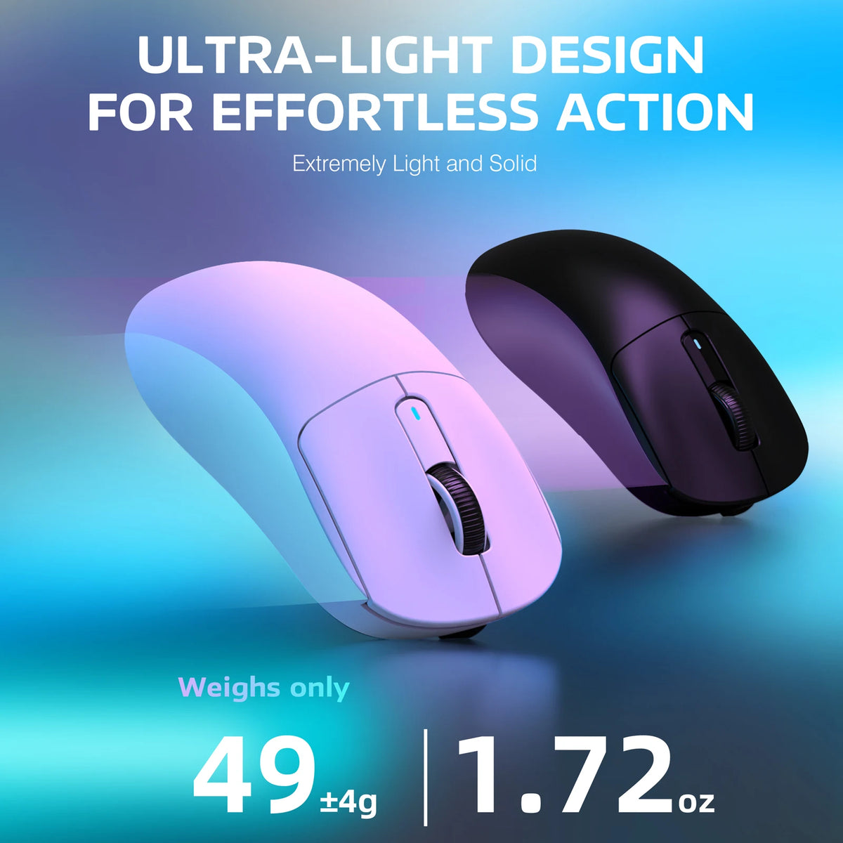 ATTACK SHARK X3 Wireless Gaming Mouse, Ultra-Light 49g Ergonomic Gaming Mouse with PAW3395 Sensor, Tri-Mode Bluetooth/2.4G/USB, 26K DPI Programmable Mouse