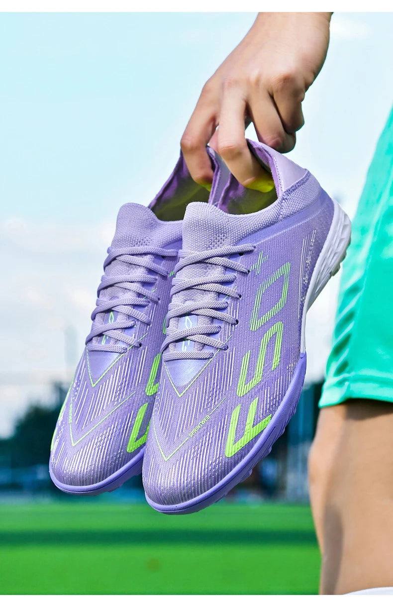New Men Sneakers Match Grass Cleats High-quality Soccer Shoes Futsal Football Boots Non-Slip Indoor Hot-selling High-top Outdoor