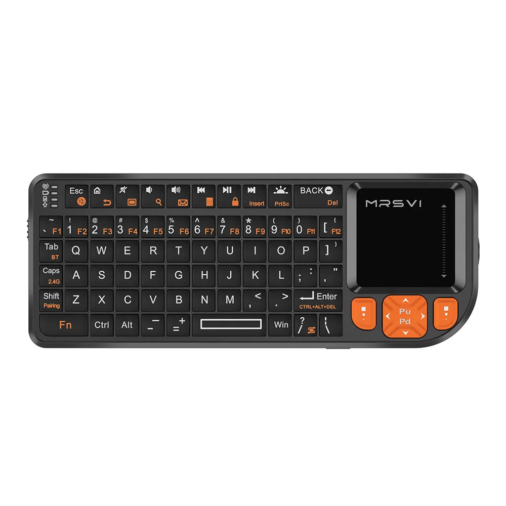 MRSVI Mini Bluetooth Keyboard A8 PLUS,Backlit 2.4GHz Wireless Keyboard with Touchpad for Android TV Box,Mac,Laptop,Windows