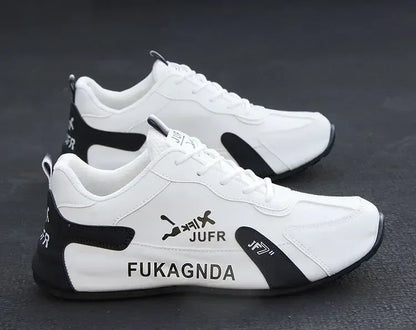 Men's PU Leather Waterproof Sneakers Casual Sports Shoes Men Lightweight Breathable Flat Non-slip Tenis Shoes Zapatillas Hombre