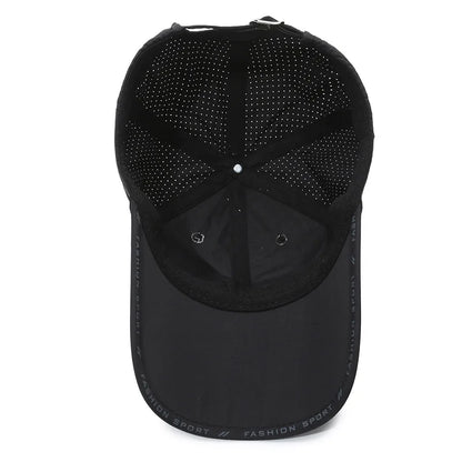 Quick Drying Solid Baseball Cap, Sunscreen Breathable Adjustable Cycling Hiking Fishing Sports Trucker Hat For Women & Men