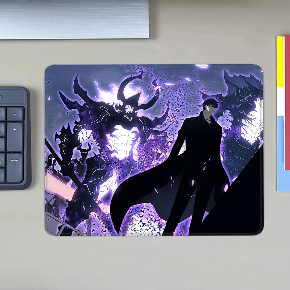 Oblíbená herní podložka pod myš s motivem komiksu Solo Leveling, XS malá podložka pod myš pro PC hráče, dekorace na stůl, kancelářská podložka pod myš, deskmat, kobereček