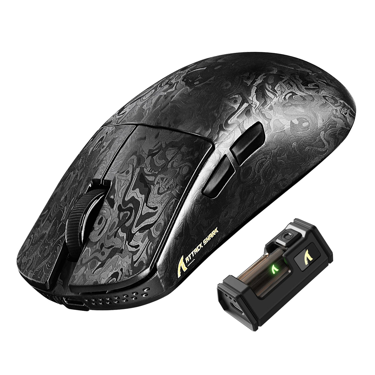 ATTACK SHARK R11 ULTRA brezžična gaming miška iz ogljikovih vlaken, 8000Hz, PAW3950MAX, 42000DPI, lahka 49g, 20000FPS, Nordic 52840