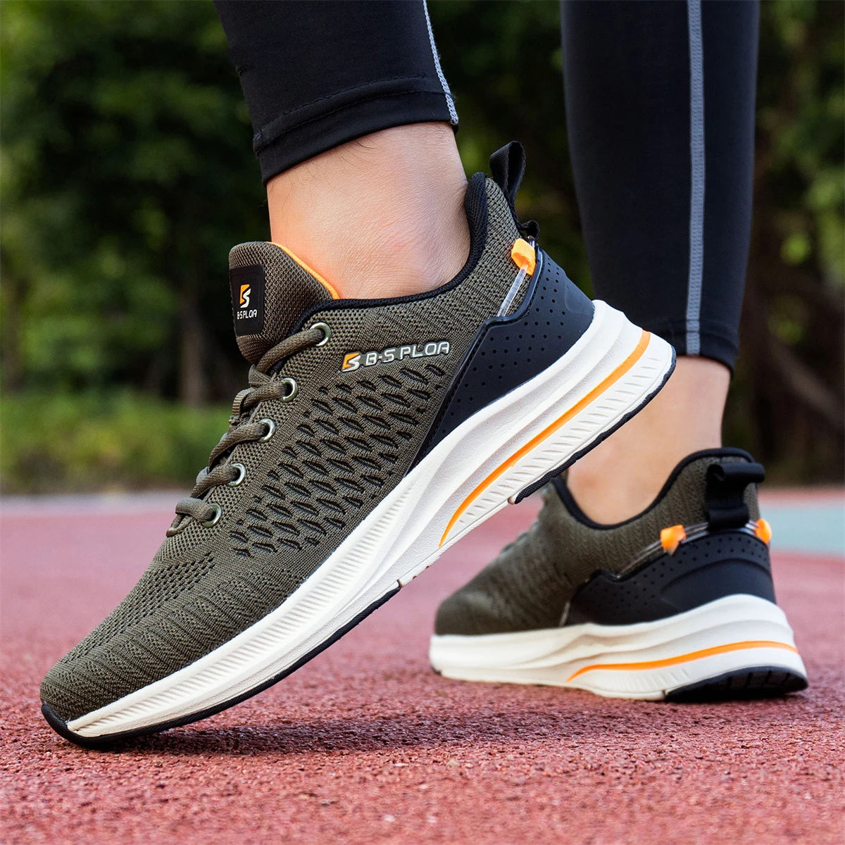 Baasploa Men Running Sneakers Brand Casual Lightweight Designer Mesh Jogging Shoes Male Breathable Lace-Up Sports Walking Shoes
