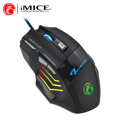 Mouse da gaming cablato USB a 4 tasti Generation, mouse da gaming ergonomico 2400DPI con retroilluminazione RGB e sensore ottico ad alta precisione