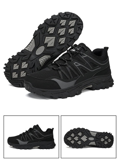 New Large Outdoor Mountaineering Shoes Men Spring and Autumn Mesh Breathable Sneaker Outdoor Travel Hiking Non slip Shoes