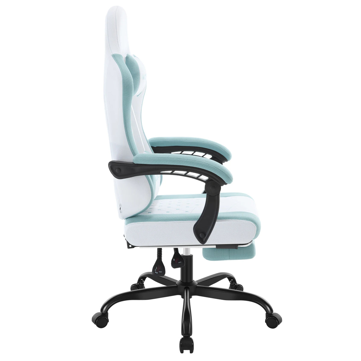 Cadeira de computador giratória WOLTU com função de massagem, cadeira de escritório ergonómica com almofada e apoio para os pés, cadeira gaming ajustável em altura