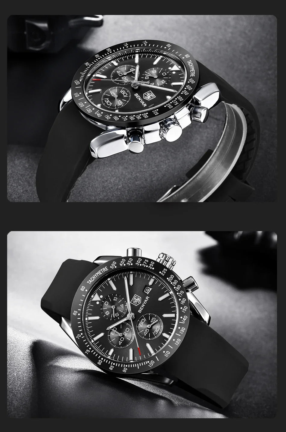 Men Watch BENYAR Top Brand Luxury Full Steel Business Quartz Watch Men Casual Waterproof Sports Watches Clock Relogio Masculino