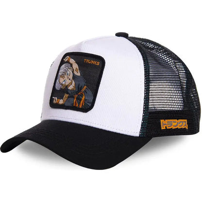 Dragon Ball Son Goku Cap Summer Travel Peaked Cap Men's Embroidery Hip-Hop Mesh Cap Style Sun Visor Baseball Cap Outdoor Sport
