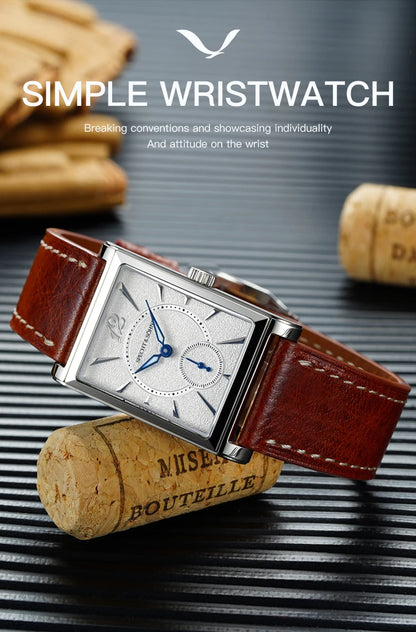 2025 New Fashion Specht & Söhne Square Watch Men's Watches Ultrathin Japan Movt Casual Men Watch Black Color Reloj Hombre 26MM