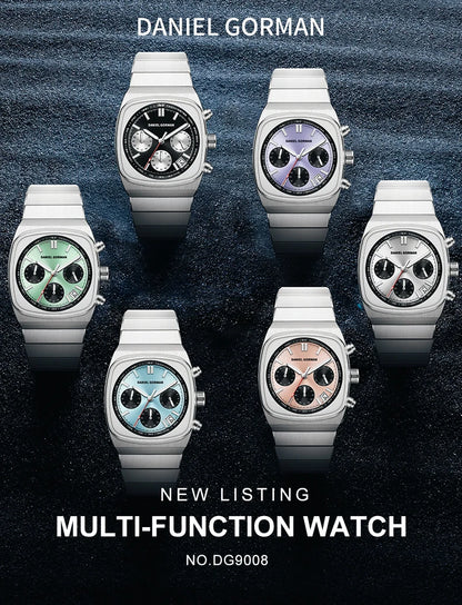 Horloge voor mannen in roestvrij staal Case Shape: Round Case