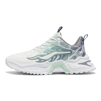 Men Sports Shoes Fashion Lace Up Versatile Non Slip Thick Soled Teenagers Daily Wear Comfortable Casual Running Shoes for Men