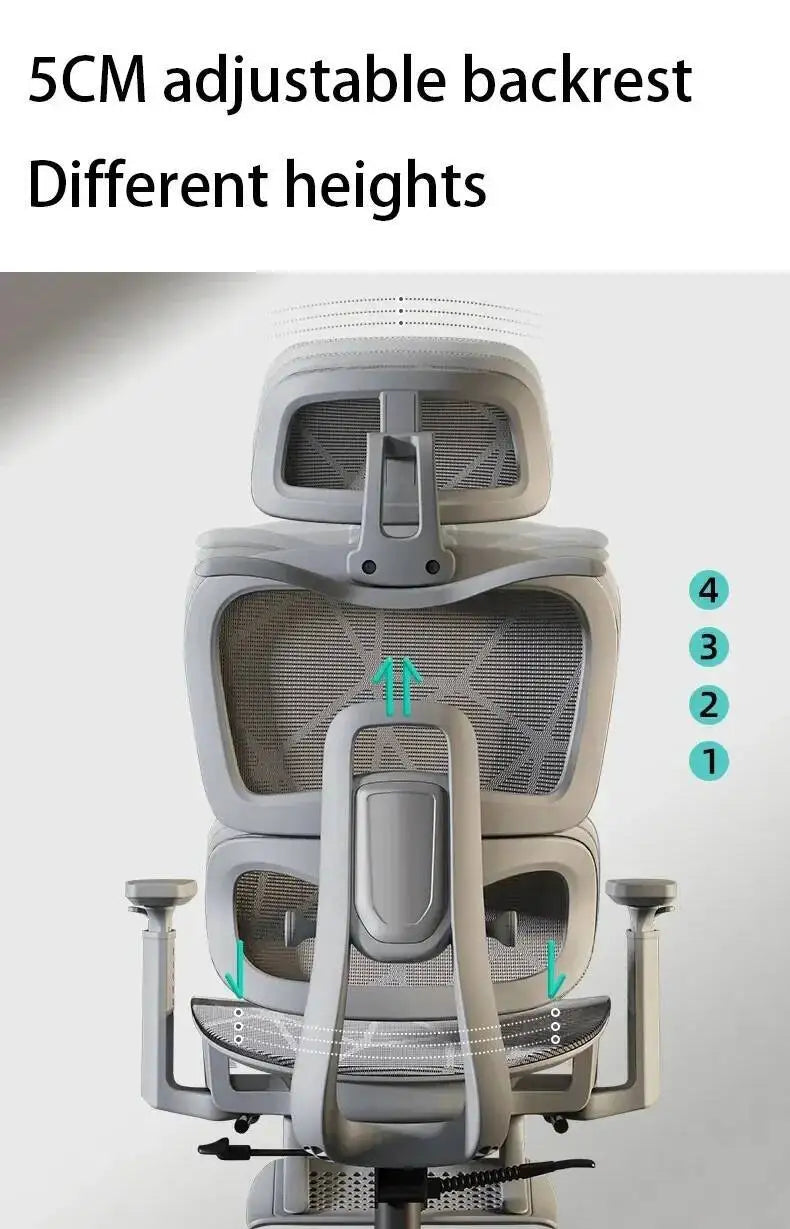 Ergonomic Office Chair with Adjustable Back Support, Mesh Computer Gaming Chair, Lumbar Support Office Chair, Swivel Rolling Desk Chair for Home & Office