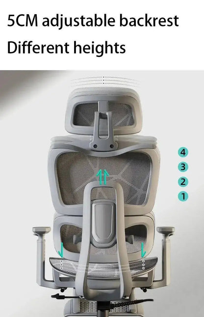 Ergonomic Office Chair with Adjustable Back Support, Mesh Computer Gaming Chair, Lumbar Support Office Chair, Swivel Rolling Desk Chair for Home & Office
