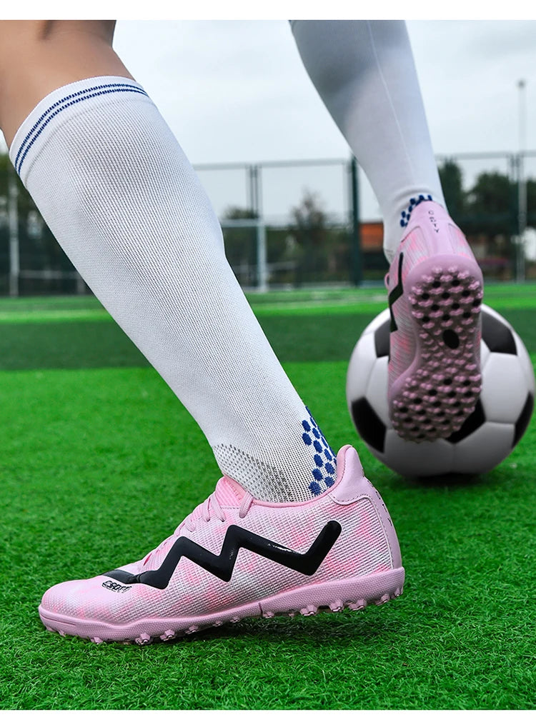 Mens Football Shoes Anti Slip Wear-resistant Grass Contest Training Youth Football Boots Light Five-a-side Soccer Shoes for Man