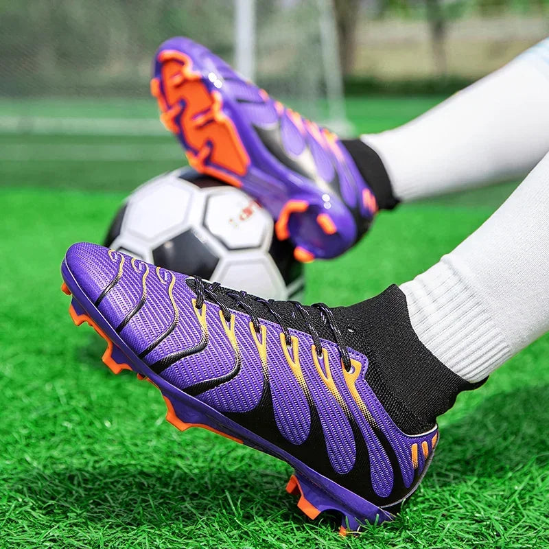 Men Match Football Boots Sport Training Long Spikes FG/TF Boys Cleats Outdoor Soccer Shoes Non Slip Indoor Futsal Comfortable
