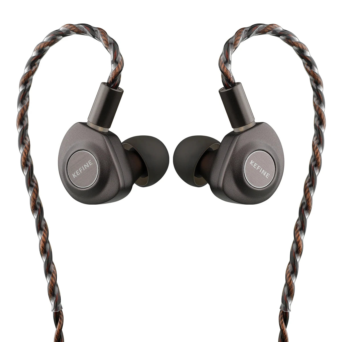 Auscultadores intra-auriculares com fio KEFINE Delci HiFi com driver dinâmico DLC+PU de 10 mm, estrutura metálica CNC e cabo destacável de 0,78 mm com 2 pinos