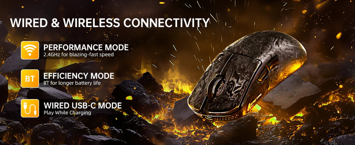 ATTACK SHARK R11 ULTRA brezžična gaming miška iz ogljikovih vlaken, 8000Hz, PAW3950MAX, 42000DPI, lahka 49g, 20000FPS, Nordic 52840
