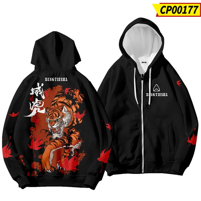 3D tištěné oblečení k čínskému novému roku – pánské mikiny s kapucí pro děti, módní mikina s motivem draka, cool streetwearový top