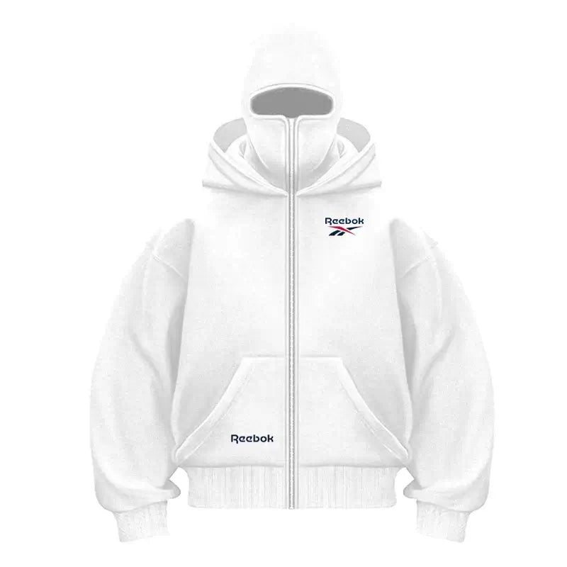 Reebok logo men's new double hood design sweatshirt, gothic style, Harajuku style, new winter warm double hooded sport jacket, m. Produit gaming premium Fraquane, produits de luxe, nouvelle génération, équipement gamer