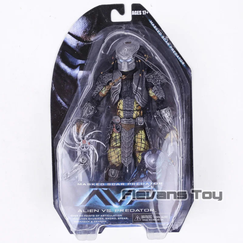 NECA AVP Alien vs. Predator Chopper Celtic Scar Predator 7" akční figurka s pohyblivými klouby, modelová hračka