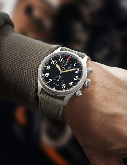 Militado ML1868 Watch - VK61 Quartz Movement 100m Waterproof Watches Men Stainless Steel Chronograph Sapphire Crystal Wristwatch
