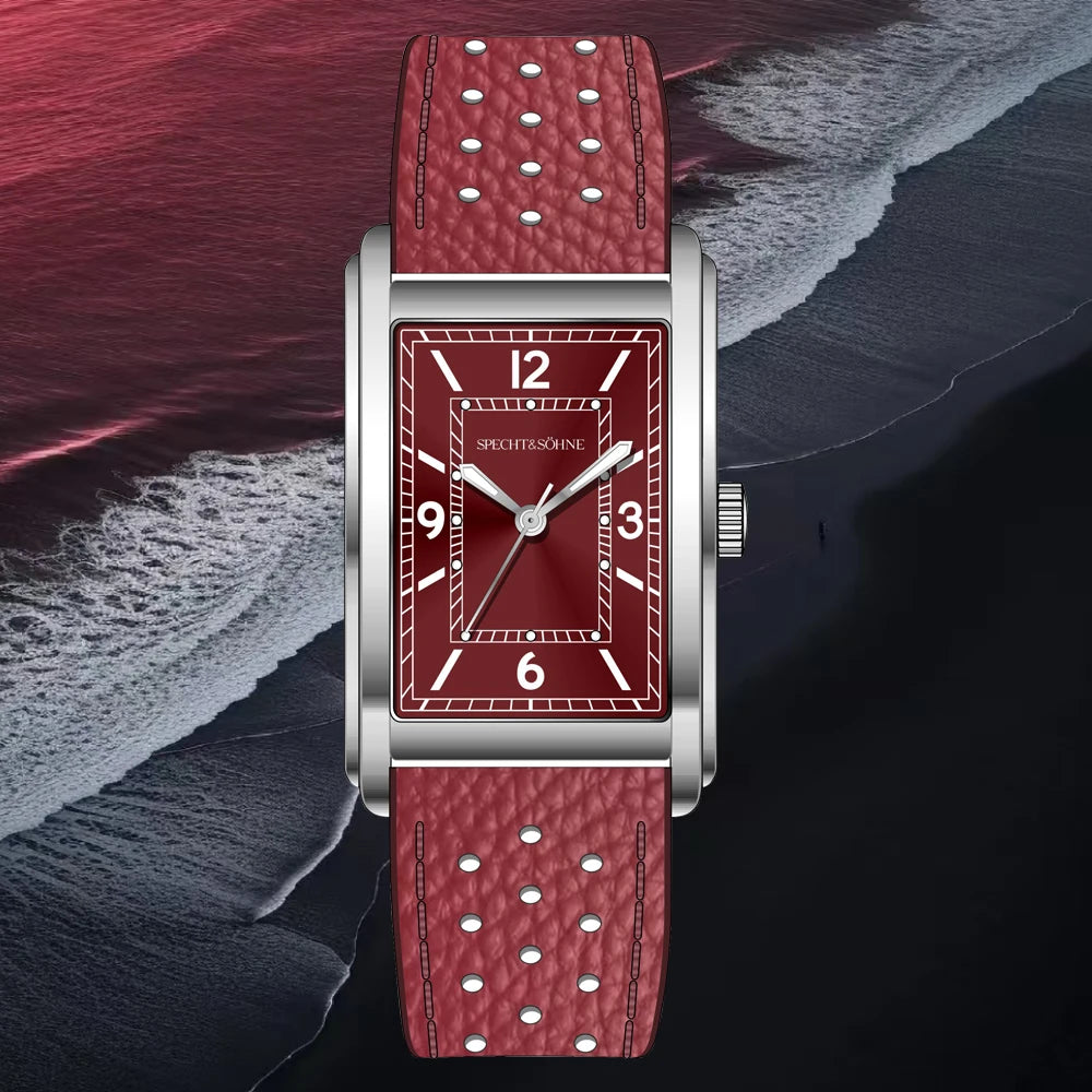 2025 New High Quaity 27MM Specht & Söhne Square Men's Watch Sweep VH31 Movt Steel Reloj Hombre Sapphire Crystal Waterproof