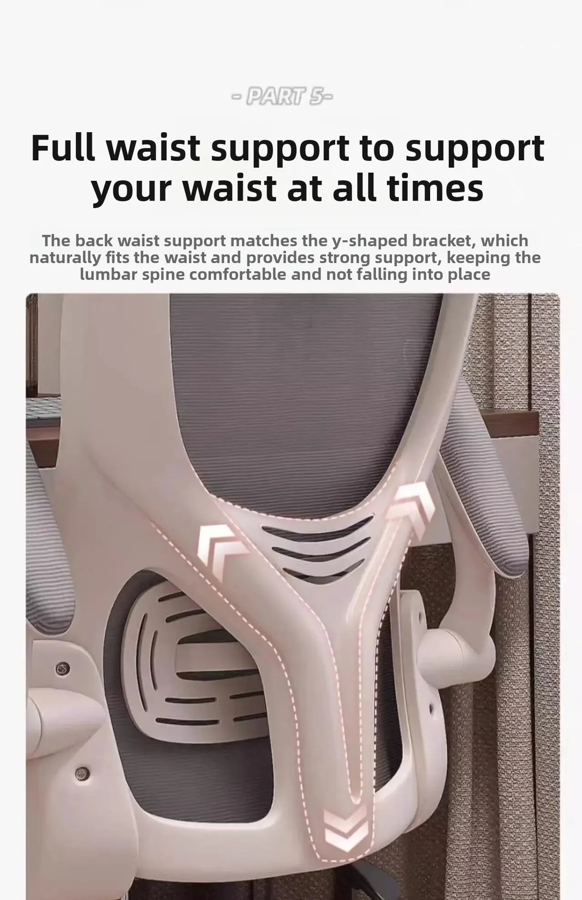 Ergonomic Office Chair with Armrests, Adjustable Height Swivel Desk Chair, Comfortable Rolling Office Chair for Gaming, Study & Workspace