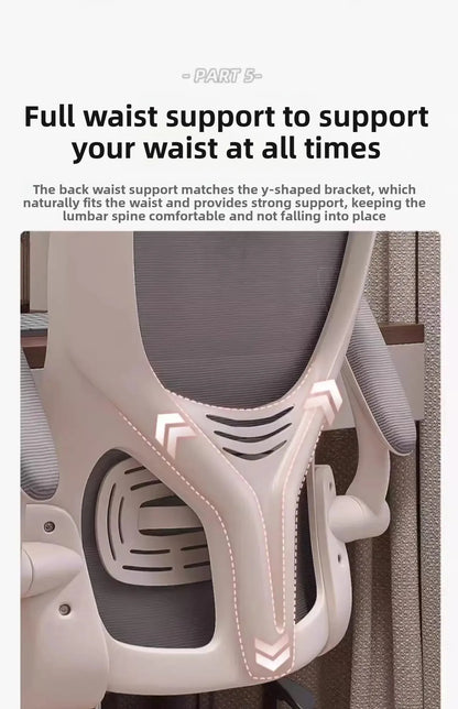 Ergonomic Office Chair with Armrests, Adjustable Height Swivel Desk Chair, Comfortable Rolling Office Chair for Gaming, Study & Workspace