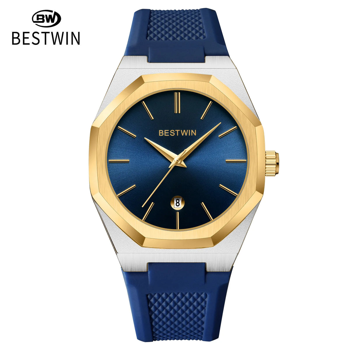 Men’s Luxury Sport Quartz Watch  Silicone Strap, Date Display & Waterproof Design