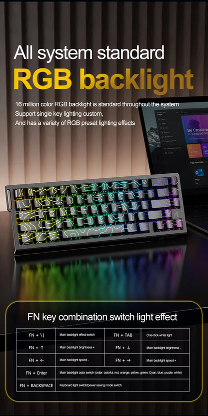 ATTACK SHARK X68 HE Rapid Trigger Magnetic Keyboard 8KHz Wired Gaming Keyboard, 60% RGB Hall Effect Keyboard with 0.01mm RT Accuracy, Snap Tap & DKS for PC/Mac