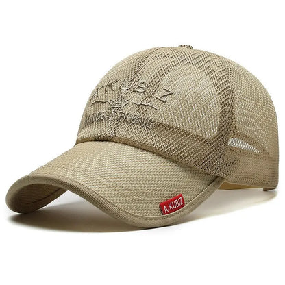 Summer Hats For Men And Women Mesh Baseball Caps Fashion Embroidered Visor Hat Outdoor Embroidered Letter Sun Protection Hat