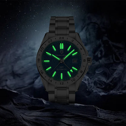 PAGANI DESIGN Novos relógios mecânicos GMT para homem, resistentes à água até 100 m, com vidro de safira, relógio automático para homem PD-1792 Relógio Masculino