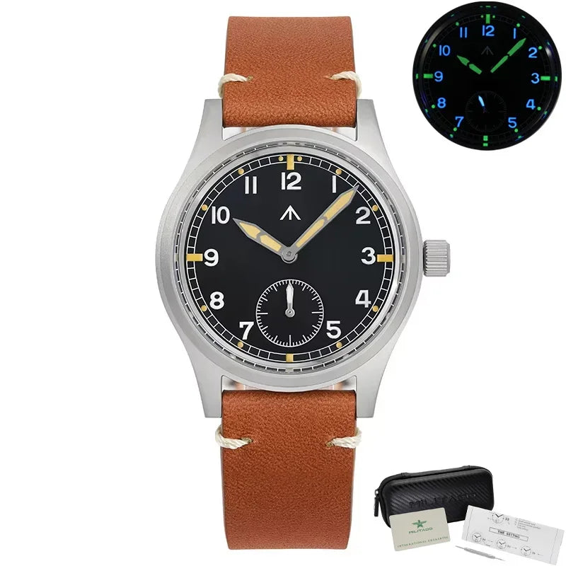 Militado D12 Quartz Watch Men VD78 Movement Domed Sapphire Crystal V2 Clear AR Coating Wristwatch 10Bar Water Resistance Watches