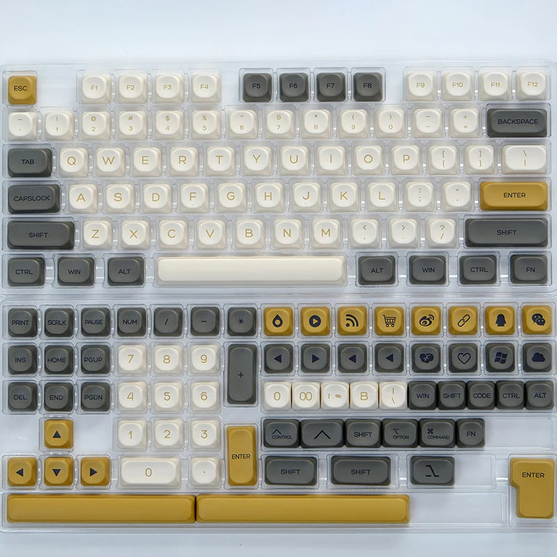 141 keys Marshmallow KOA Keycap PBT DYE Sublimation MOA Keycaps ISO 7U Japanese Korean Russian Key Caps For Mechanical Keyboard