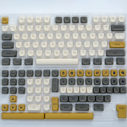 141 keys Marshmallow KOA Keycap PBT DYE Sublimation MOA Keycaps ISO 7U Japanese Korean Russian Key Caps For Mechanical Keyboard