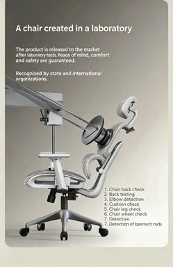 Ergonomic Office Chair Adjustable Recliner Gaming Computer Chair with Lumbar Support, 360° Swivel Wheels, Comfortable Executive Desk Chair