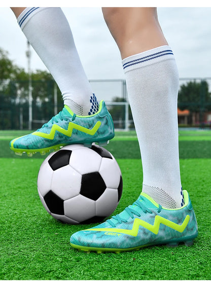 Mens Football Shoes Anti Slip Wear-resistant Grass Contest Training Youth Football Boots Light Five-a-side Soccer Shoes for Man