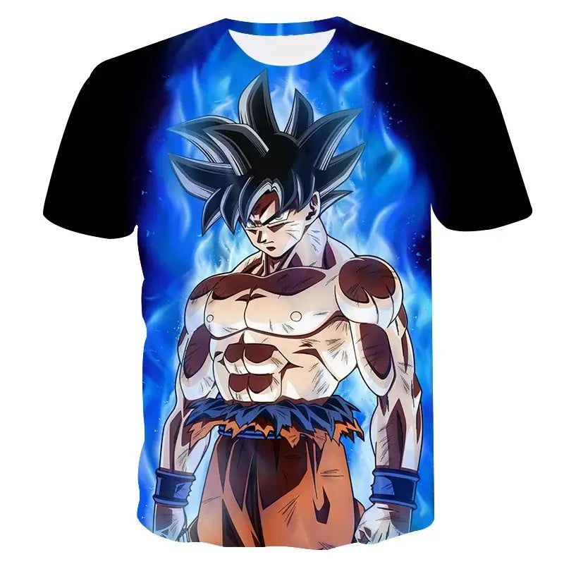 2024 New Fashion Dragon Ball 3D T-shirt Summer Short Sleeve O-Neck Goku Vegeta Men's Casual Shirt Boys', Produit gaming premium Fraquane