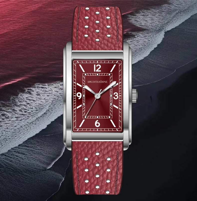 2025 New High Quaity 27MM Specht & Söhne Square Men's Watch Sweep VH31 Movt Steel Reloj Hombre Sapphire Crystal Waterproof