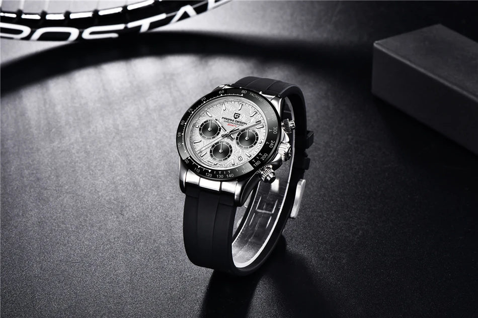 40mm New V2 PAGANI DESIGN Men's Quartz Watches Sapphire Retro Chronograph Stainless Steel Waterproof Watch Men Relogio Masculino