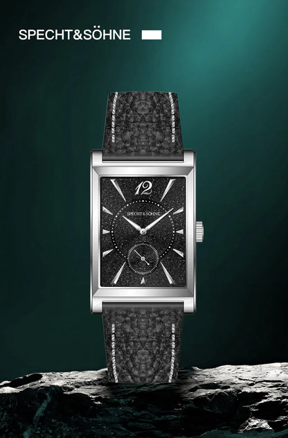 2025 New Fashion Specht & Söhne Square Watch Men's Watches Ultrathin Japan Movt Casual Men Watch Black Color Reloj Hombre 26MM