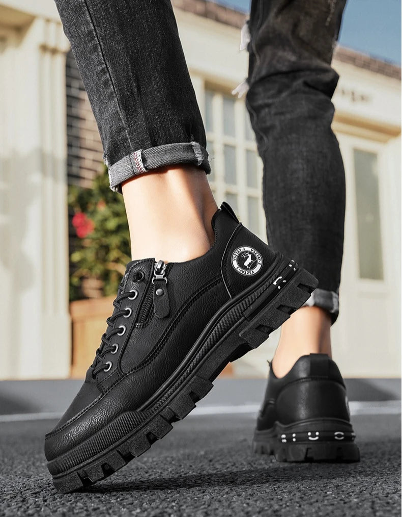 Men's Casual Sports Outdoor Hiking Trendy Fashion Street Comfortable Men's Thick Soled Board Shoes