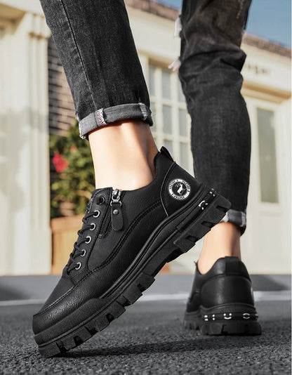 Men's Casual Sports Outdoor Hiking Trendy Fashion Street Comfortable Men's Thick Soled Board Shoes