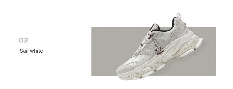 Xtep Chinoiserie Casual Shoes Female 2025 Spring Increase Thick Sole Sports Shoes Outdoor Vintage Fashion Sneakers 875118320006