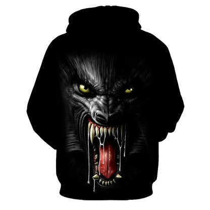 Mikiny s kapucí Animal Wolf s 3D potiskem pro muže i ženy, módní ležérní oversized pulovr, hip hop Harajuku streetwear hoodies