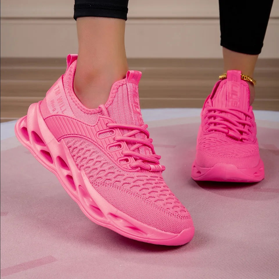 Hot Sale Pink Casual Sneakers Women Men Blade Shoes Big Size 46 Light Breathable Running Shoes Shoes Men Mesh Sports Sneakers