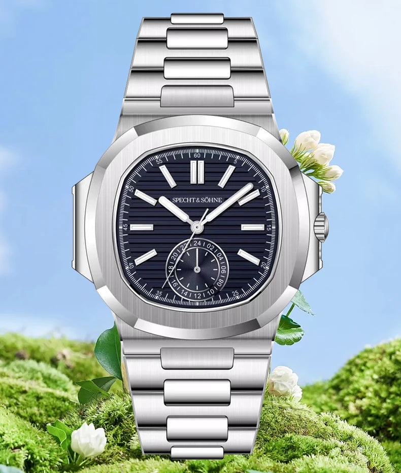 Specht & Söhne New Classic 40.8MM Ultrathin Watch For Men Japan VH60 Movt Sapphire Crystal 5980 Sports Wristwatch 50M Waterproof
