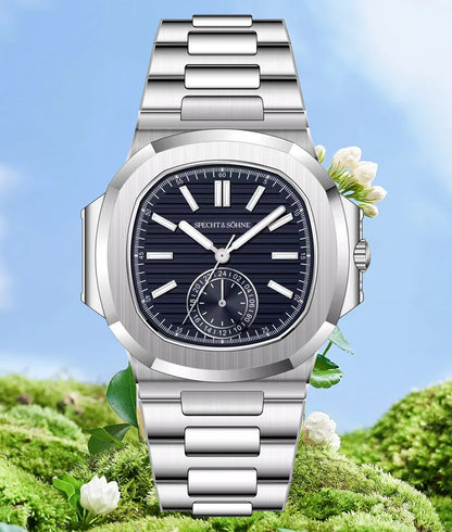 Specht & Söhne New Classic 40.8MM Ultrathin Watch For Men Japan VH60 Movt Sapphire Crystal 5980 Sports Wristwatch 50M Waterproof